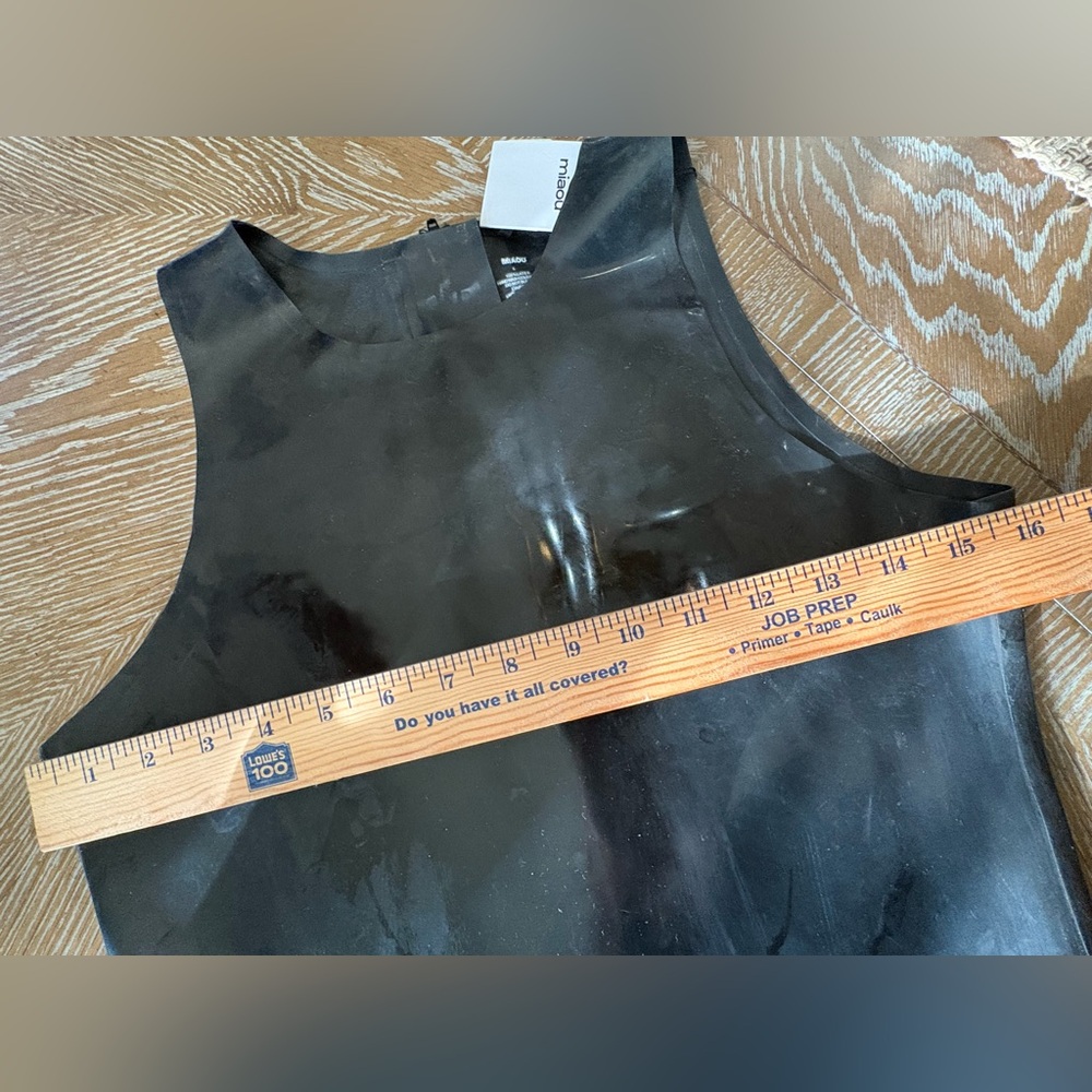 Miaou Jinx Tank Top Cami Latex Black Fetish Sz Large NWT $295...Revolve - Picture 8 of 16